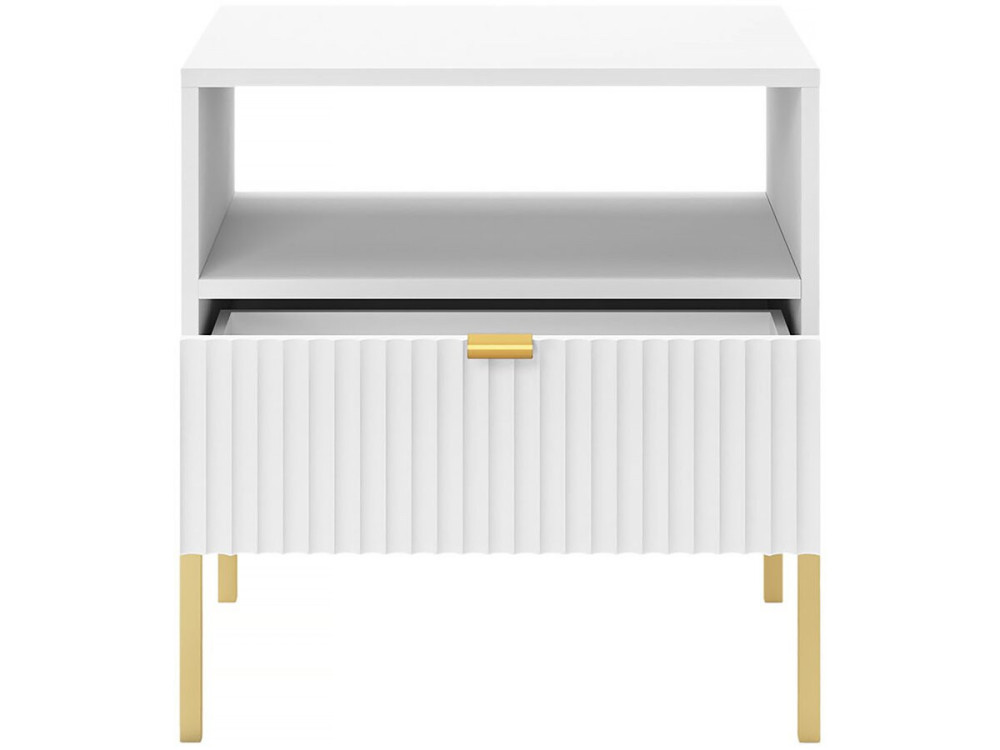 Table de chevet en bois "Tunis" - Blanche