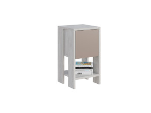 Table de chevet en bois "Ema" 30 x 30 x 55 cm - Blanc
