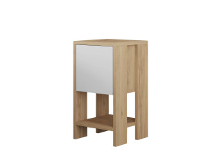 Table de chevet en bois "Ema" 30 x 30 x 55 cm - Chêne saphir