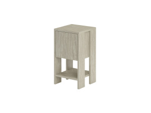 Table de chevet en bois "Ema" 30 x 30 x 55 cm - Travertin