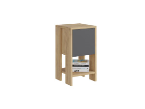 Table de chevet en bois "Ema" 30 x 30 x 55 cm - Chêne