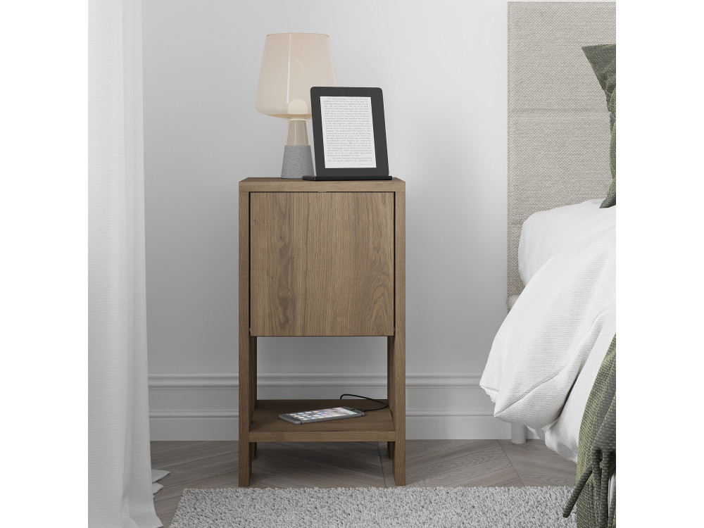 Table de chevet en bois "Ema" 30 x 30 x 55 cm - Hitit