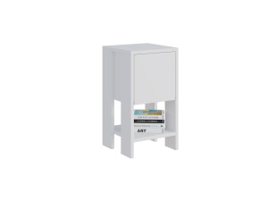 Table de chevet en bois "Ema" 30 x 30 x 55 cm - Blanc