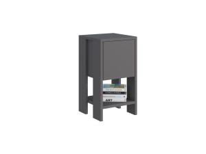 Table de chevet en bois "Ema" 30 x 30 x 55 cm - Anthracite