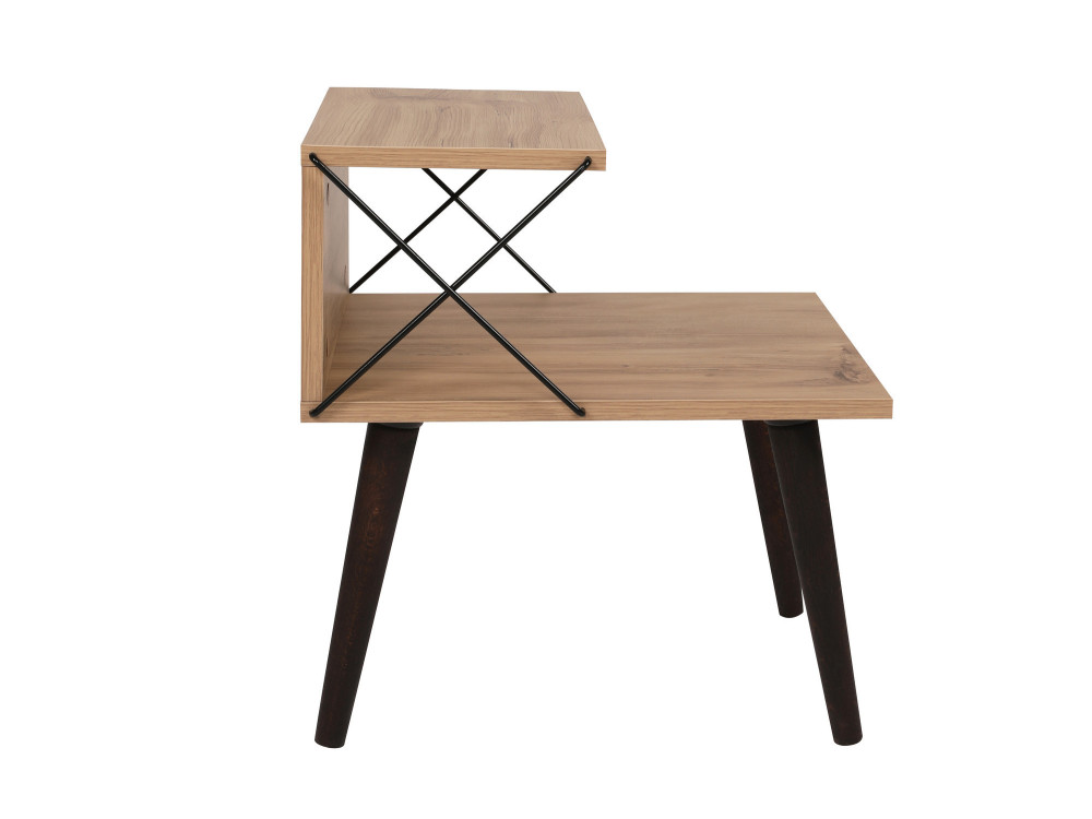 Table de chevet en bois "Cross" 50 x 40 x 55 cm - Pin
