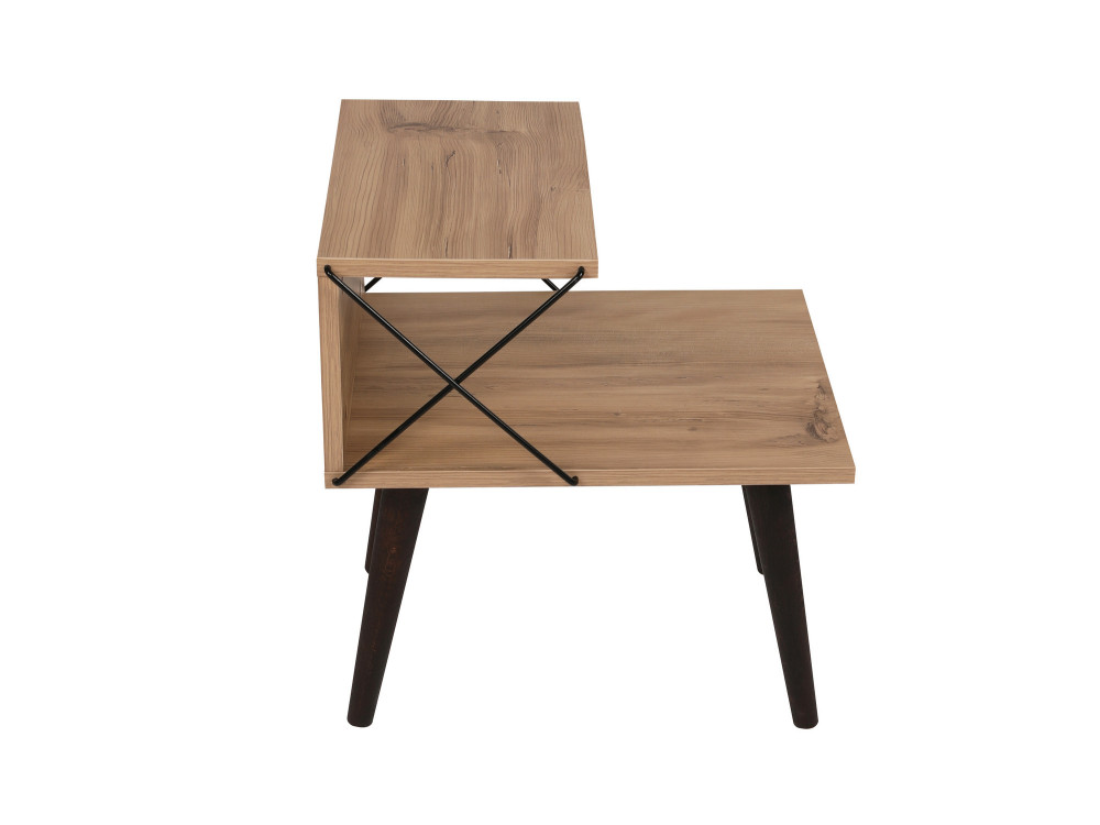Table de chevet en bois "Cross" 50 x 40 x 55 cm - Pin