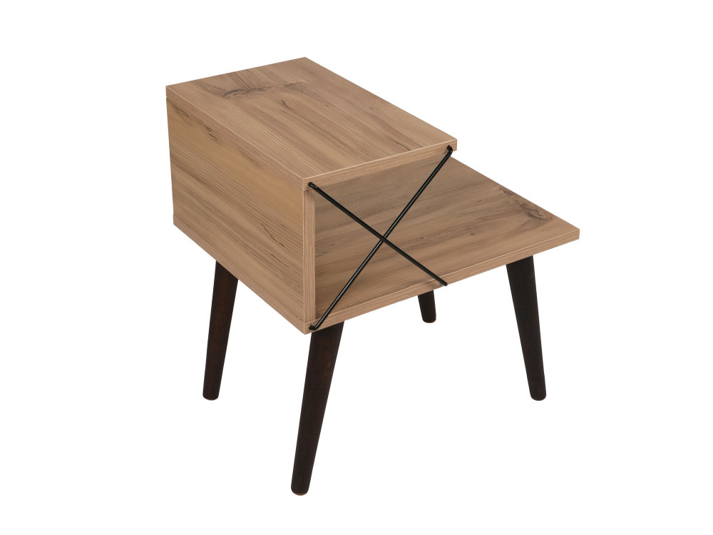 Table de chevet en bois "Cross" 50 x 40 x 55 cm - Pin