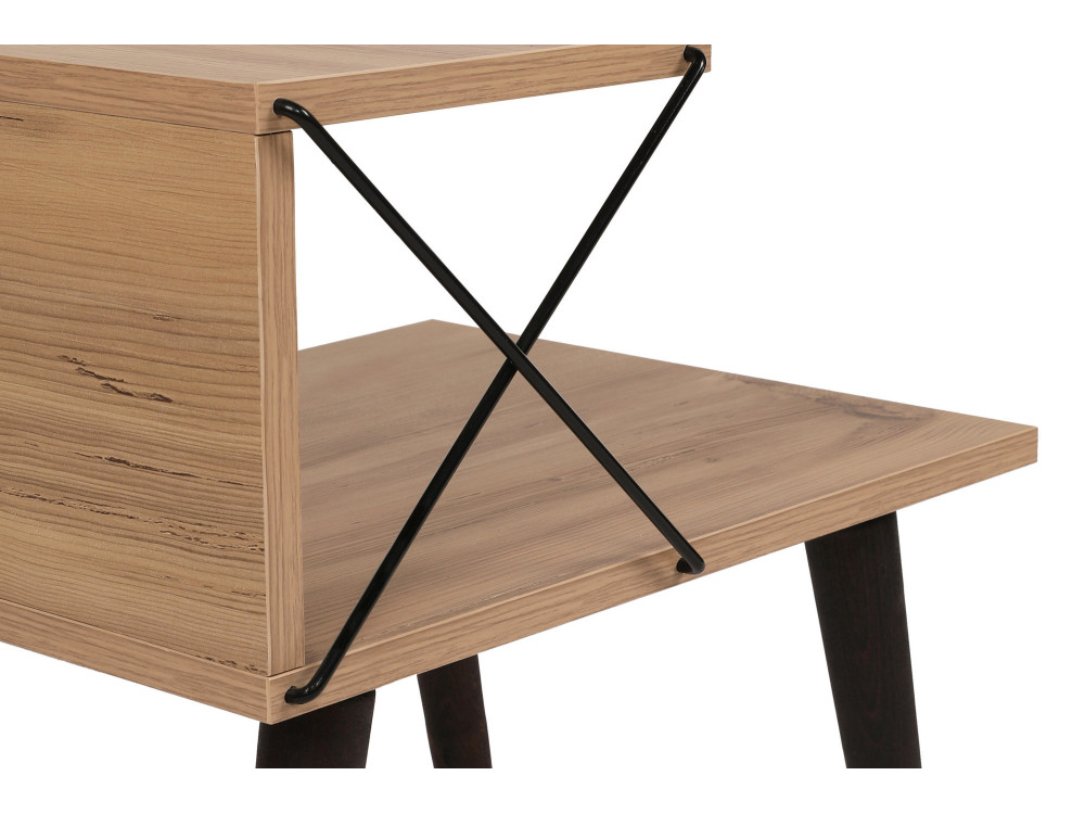 Table de chevet en bois "Cross" 50 x 40 x 55 cm - Pin