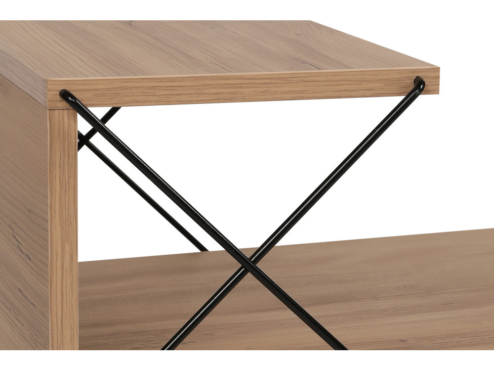 Table de chevet en bois "Cross" 50 x 40 x 55 cm - Pin