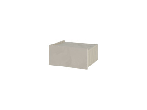 Table de chevet en bois "Onda" - 38 x 31 x 18 cm - Beige