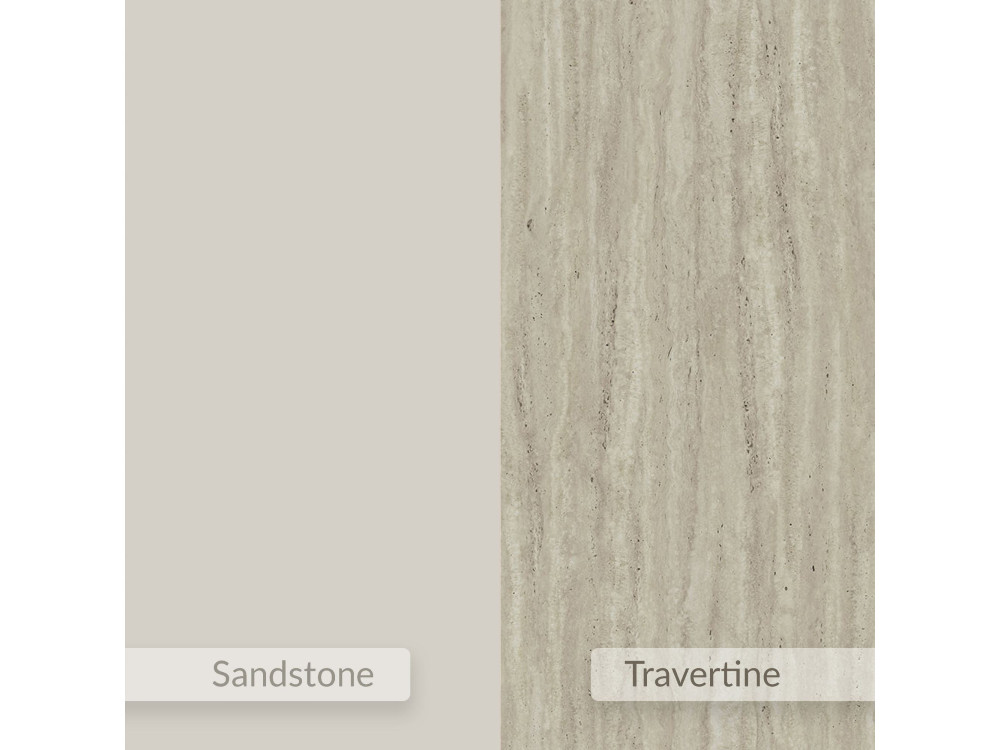 Table de chevet en bois "Onda" - 38 x 31 x 18 cm - Beige