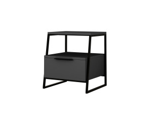 Table de chevet en bois "Pal" - 45 x 40 x 50 cm - Gris anthracite