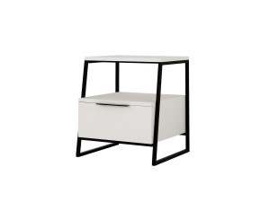 Table de chevet en bois "Pal" 45 x 41 x 50 cm - Blanc