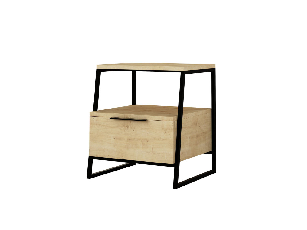 Table de chevet en bois "Pal" - 45 x 40 x 50 cm - Beige