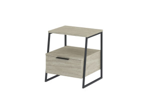 Table de chevet en bois "Pal" - 45 x 40 x 50 cm - Travertin