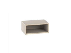 Table de chevet avec éclairage LED en bois "Brik" - 45 x 30 x 18 cm - Grès