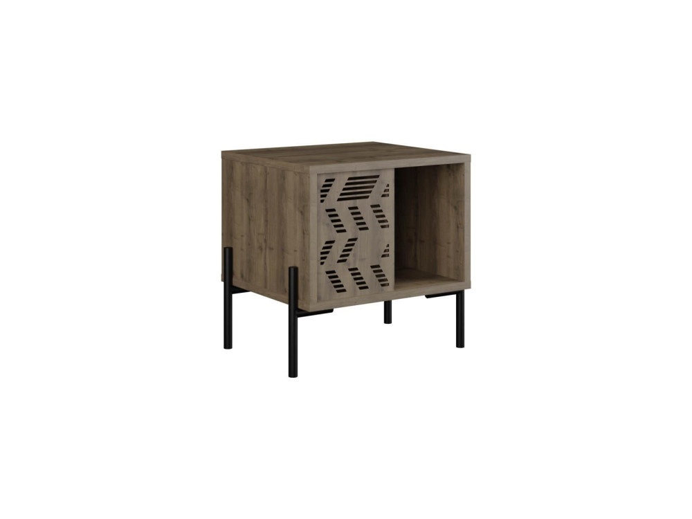 Table de chevet en bois "Dionysos" - 45 x 40 x 47 cm - Marron