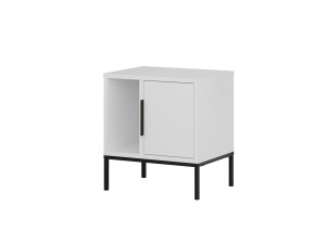 Table de chevet en bois "Glynn" - 45 x 35 x 50 cm - Blanc