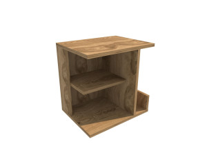 Table de chevet en bois "Karamira" - 45 x 35 x 45 cm - Marron