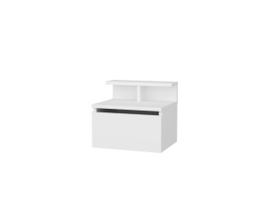 Table de chevet murale en bois "Alice" - 40 x 32 x 35 cm - Blanc