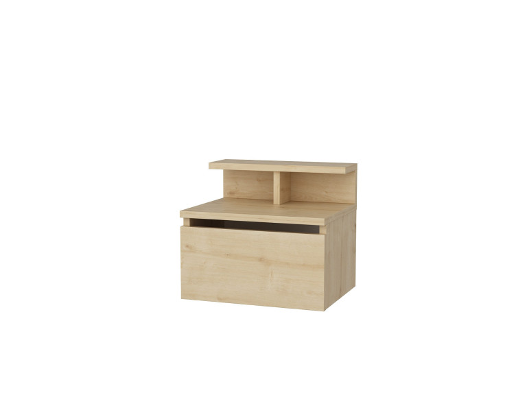 Table de chevet murale en bois "Alice" - 40 x 32 x 35 cm - Beige