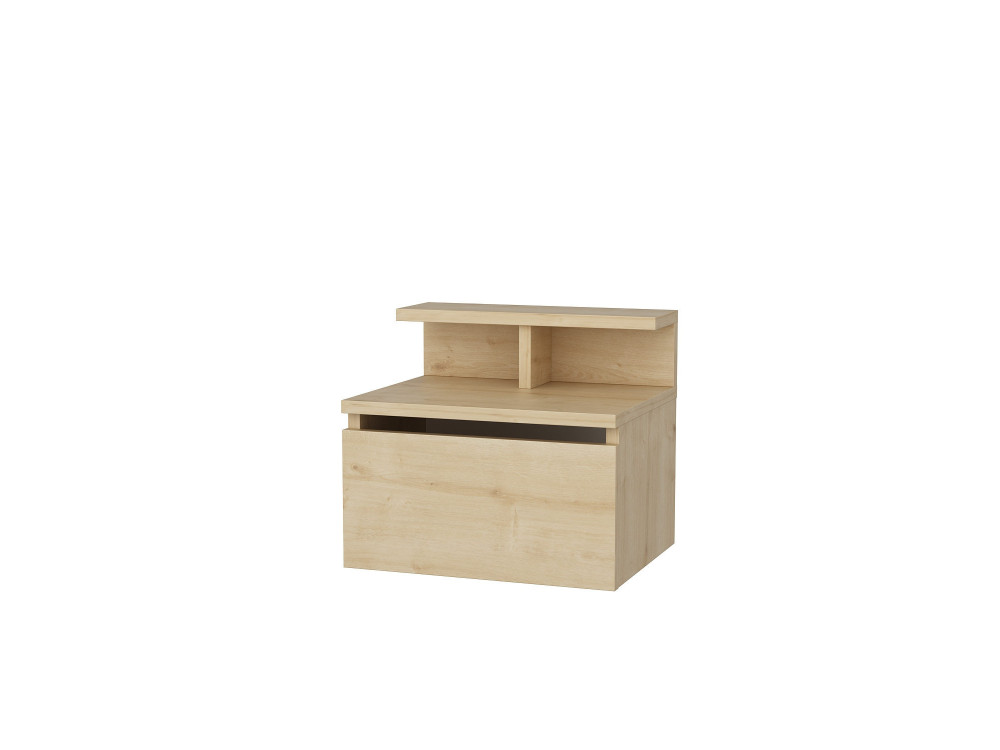 Table de chevet murale en bois "Alice" - 40 x 32 x 35 cm - Beige
