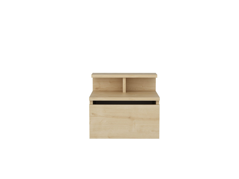 Table de chevet murale en bois "Alice" - 40 x 32 x 35 cm - Beige