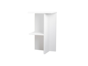 Table de chevet en bois "Leray" - 36 x 36 x 60 cm - Blanc