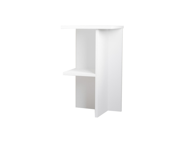 Table de chevet en bois "Leray" - 36 x 36 x 60 cm - Blanc