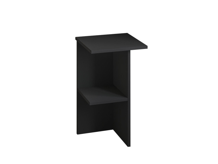 Table de chevet en bois "Leray" - 36 x 36 x 60 cm - Gris anthracite