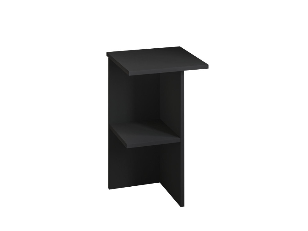 Table de chevet en bois "Leray" - 36 x 36 x 60 cm - Gris anthracite