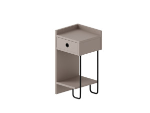Table de chevet en bois "Sirius" - 32 x 30 x 61 cm - Moka clair