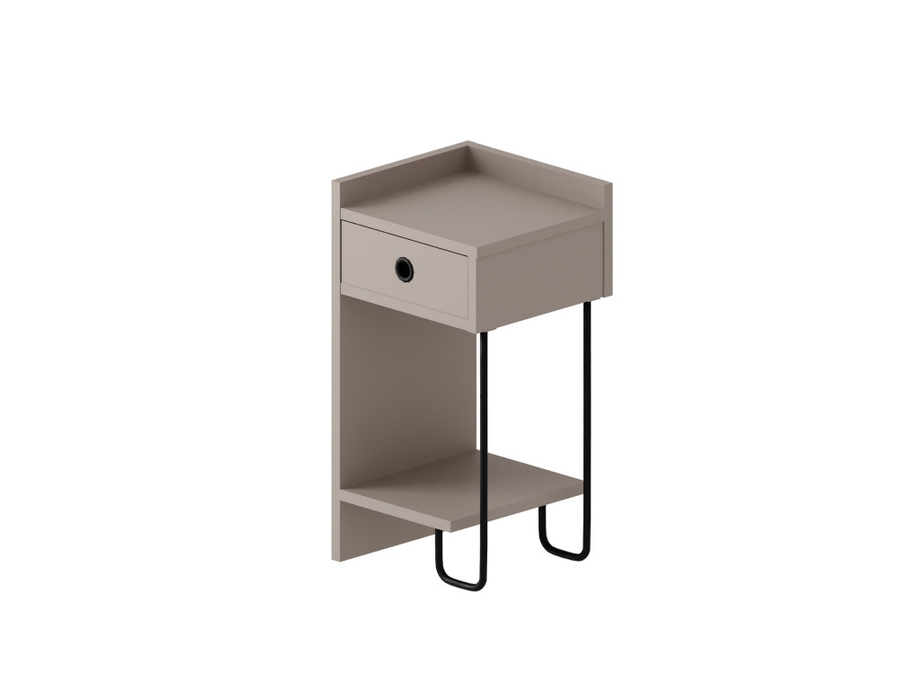 Table de chevet en bois "Sirius" - 32 x 30 x 61 cm - Moka clair