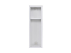 Table de chevet en bois "Turra" - 20 x 15 x 65 cm - Blanc