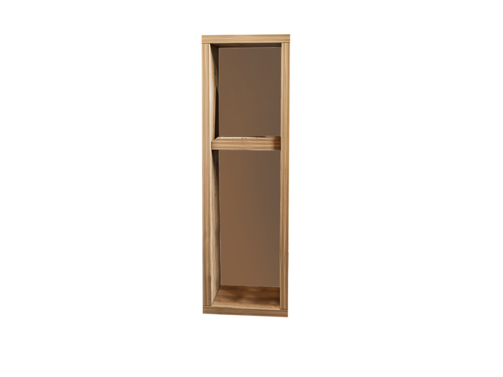 Table de chevet en bois "Turra" - 20 x 15 x 65 cm - Marron