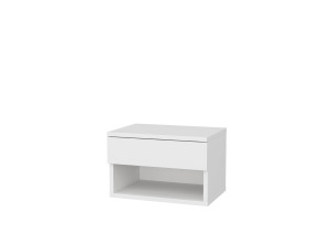 Table de chevet en bois "Jamot" - 45 x 29 x 32 cm - Blanc