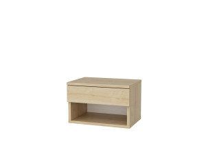 Table de chevet en bois "Jamot" - 45 x 29 x 32 cm - Beige