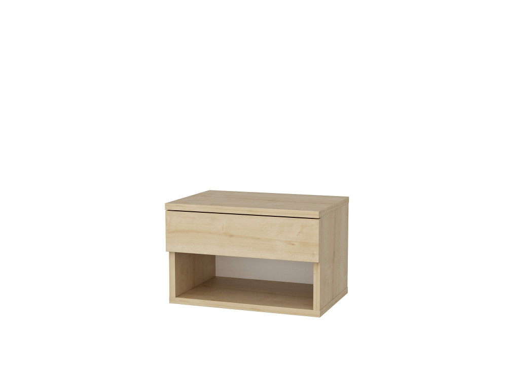 Table de chevet en bois "Jamot" - 45 x 29 x 32 cm - Beige