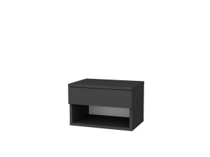 Table de chevet en bois "Jamot" - 45 x 29 x 32 cm - Gris anthracite