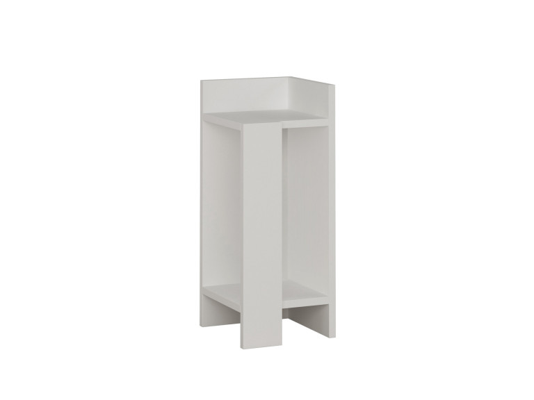 Table de chevet en bois "Elos Right" - 25 x 27 x 60 cm - Blanc