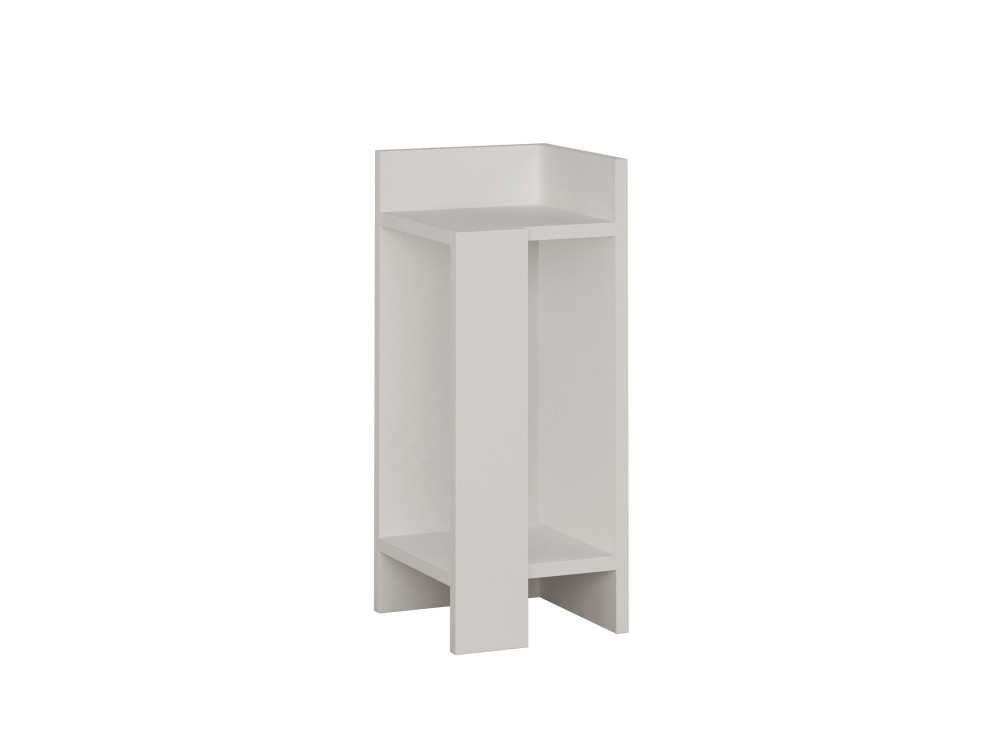 Table de chevet en bois "Elos Right" - 25 x 27 x 60 cm - Blanc