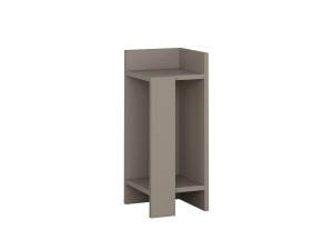 Table de chevet en bois "Elos Right" - 25 x 27 x 60 cm - Moka clair