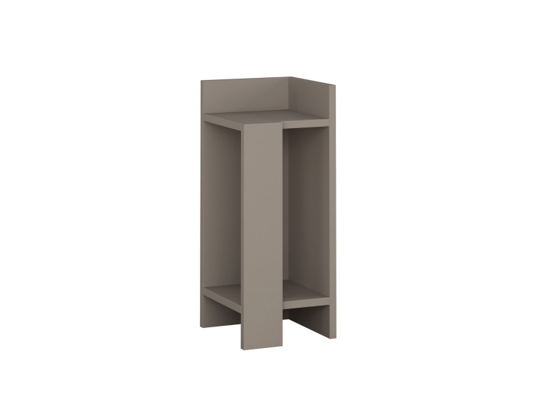 Table de chevet en bois "Elos Right" - 25 x 27 x 60 cm - Moka clair