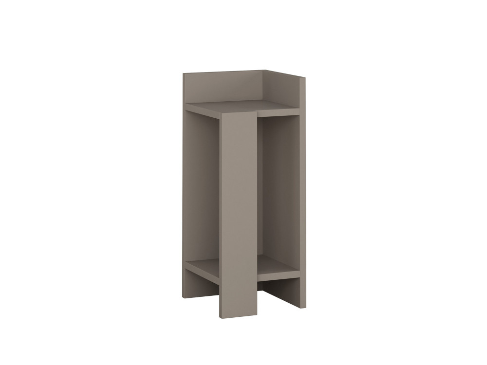 Table de chevet en bois "Elos Right" - 25 x 27 x 60 cm - Moka clair