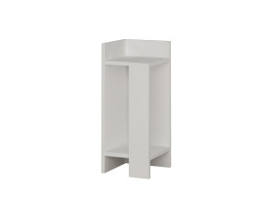 Table de chevet en bois "Elos Left" - 25 x 27 x 60 cm - Blanc