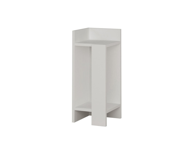 Table de chevet en bois "Elos Left" - 25 x 27 x 60 cm - Blanc
