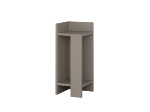 Table de chevet en bois "Elos Left" - 25 x 27 x 60 cm - Moka clair