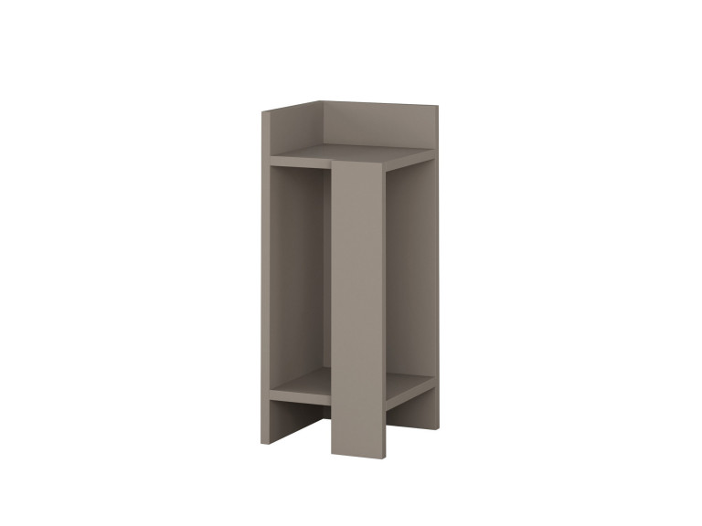 Table de chevet en bois "Elos Left" - 25 x 27 x 60 cm - Moka clair