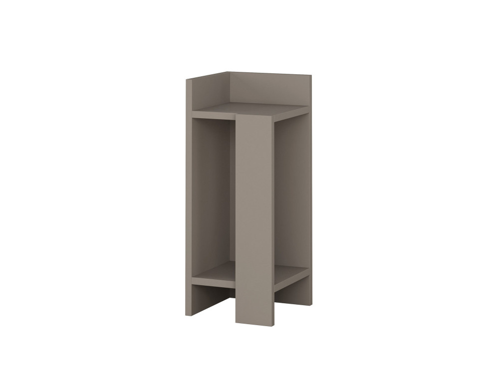 Table de chevet en bois "Elos Left" - 25 x 27 x 60 cm - Moka clair