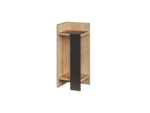 Table de chevet en bois "Elos Left" - 25 x 27 x 60 cm - Beige
